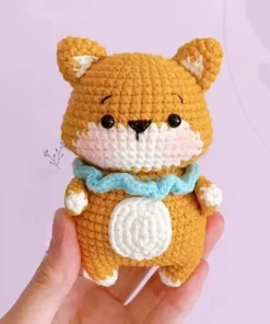 Búp Bê Cáo Len Vàng Cam Dễ Thương